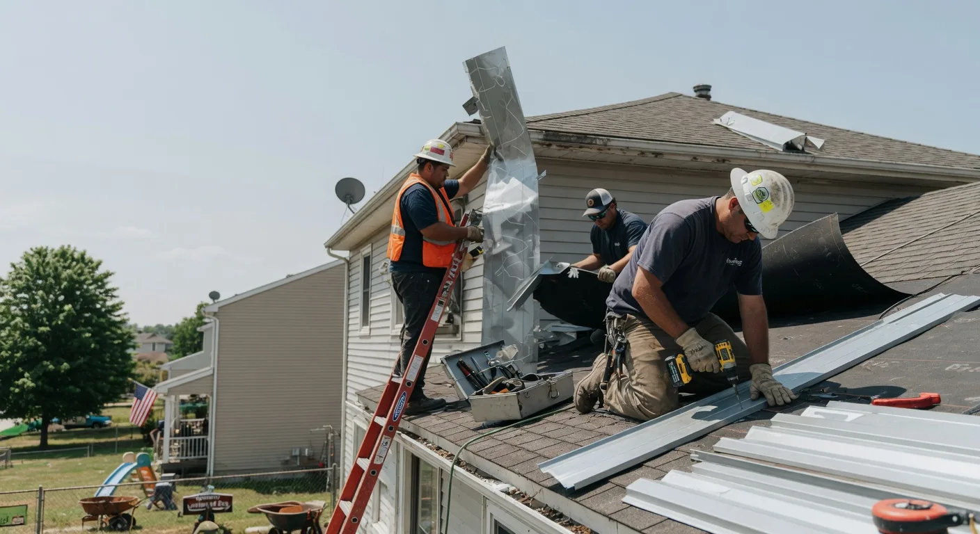 Storm Damage Metal Roof Repair in West Davenport, NY